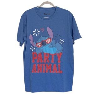 NWOT Blue Stitch Party Animal T-Shirt Size Large